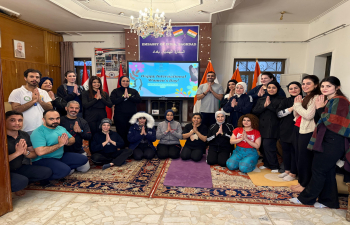 On 08 March, the Embassy of India, Baghdad organized a fitness & enlightenment session of yoga for the Iraqi women on the occasion of International women’s Day. 